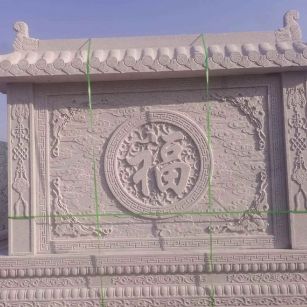 徐州 芝麻白花岗岩屏风，照壁，影壁