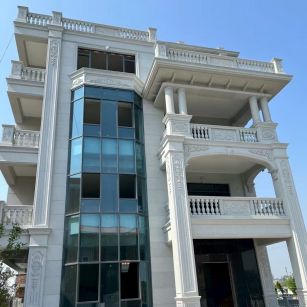 徐州 芝麻白花岗岩别墅外墙干挂效果展示