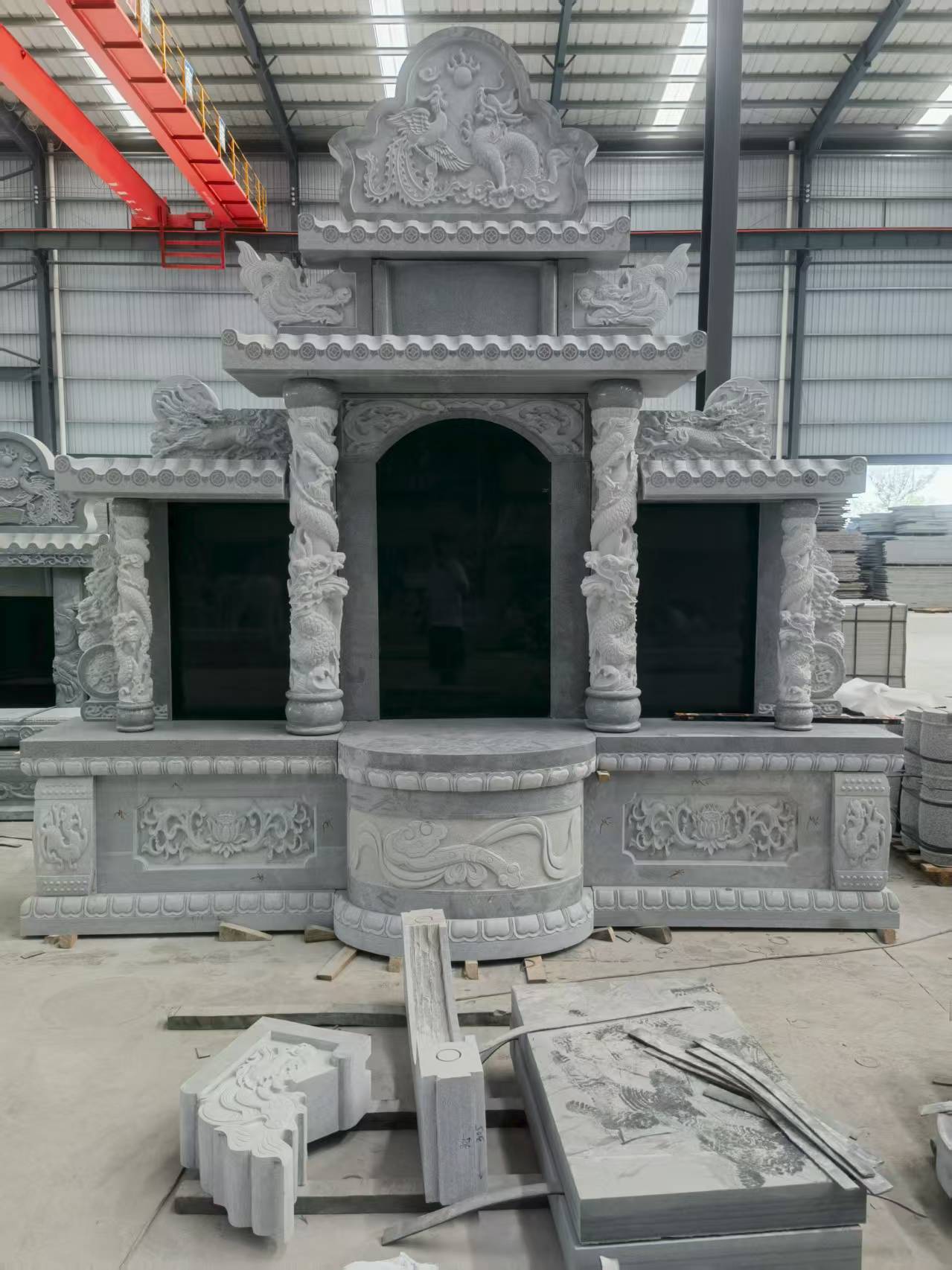 徐州 芝麻灰高档墓碑，土墓，可定制
