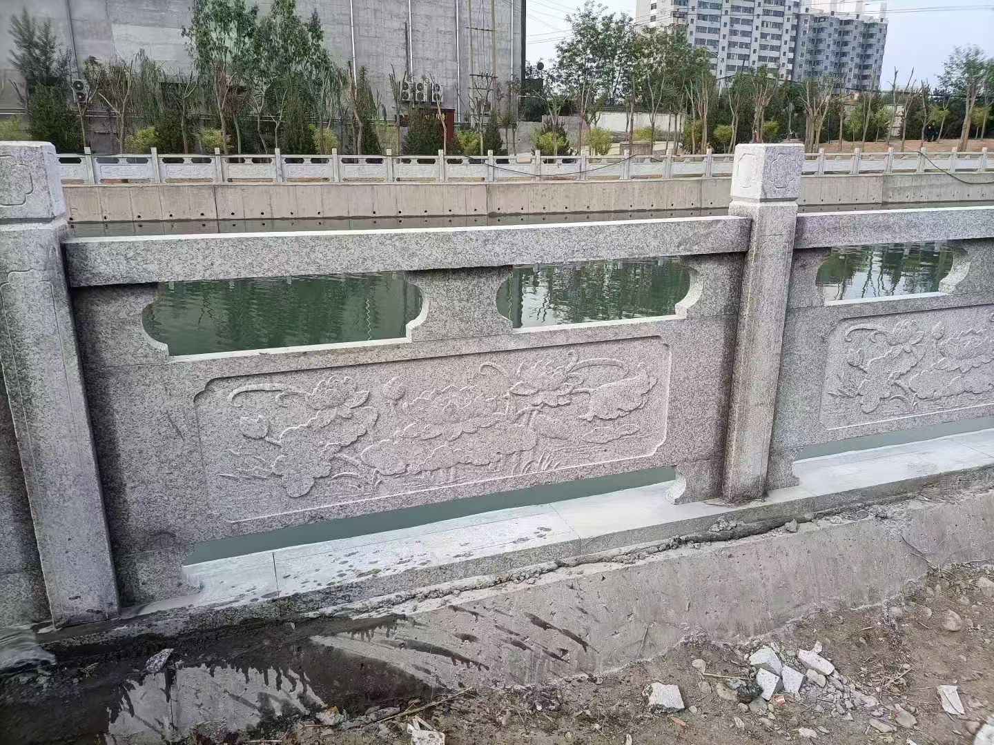 徐州 芙蓉白大花桥梁、河道，石材栏杆、围栏、护栏