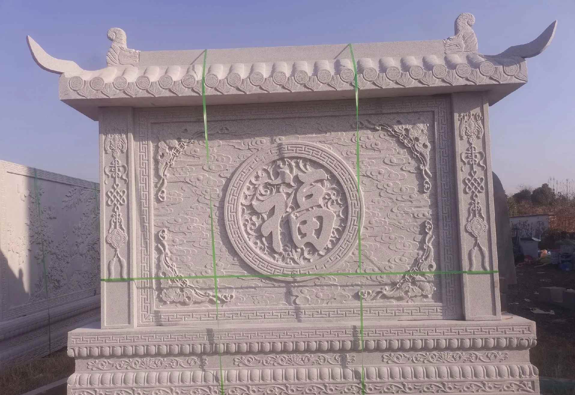 徐州 芝麻白花岗岩屏风，照壁，影壁