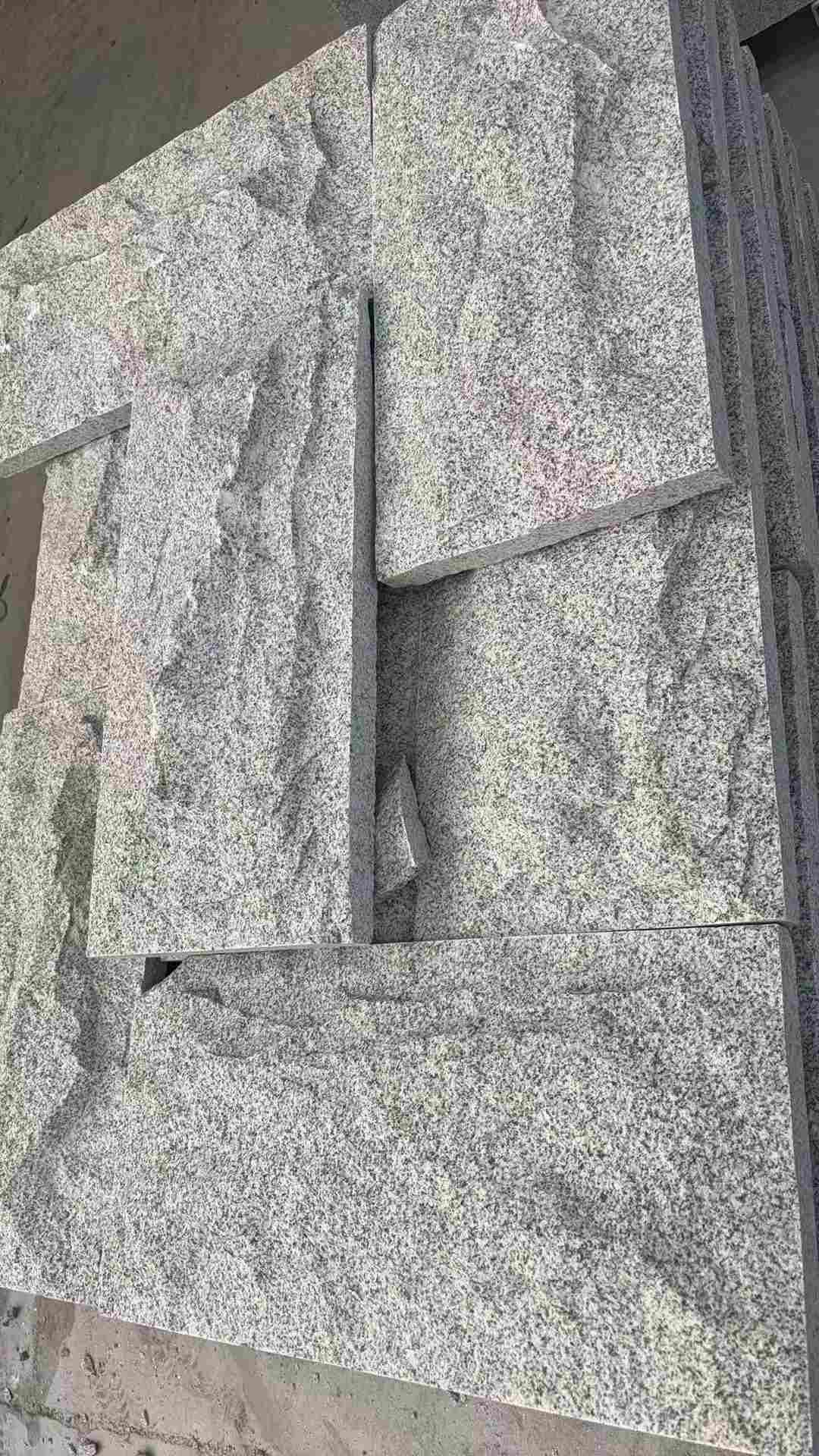 徐州 芝麻白自然面花岗岩成品板